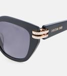 CDior B4I очки с бабочками Dior Eyewear, Shiny Black /Gradient Smoke - фото 2