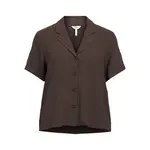 Рубашка с коротким рукавом Object Sanne Regular, коричневый - фото