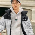 LINING Пуховик унисекс бело-серый горный, White - фото 7