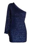 Платье faina One Shoulder Mini, морской - фото