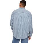 GAP Рубашка мужская синяя в полоску - фото 5