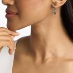 Серьги-кольца с разноцветными драгоценными камнями из стерлингового серебра (2,5 мм) Blue Nile - фото 3