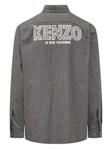 Рубашка с вышитым логотипом Kenzo, серый - фото 2