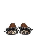 Коричневые тканевые балетки Ganni, коричневый - фото 3