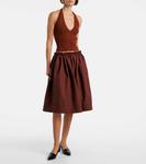 Вязаный топ-бюстье из шерсти Shushu/Tong, Brown - фото 2