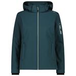 Женская куртка софтшелл с капюшоном на молнии - куртка софтшелл Cmp, зеленый - фото