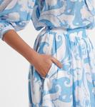 Павловый хлопковый макси-юбка Etro, Blue - фото 5