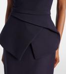 Креповое платье с поясом Safiyaa, Midnight Navy - фото 5