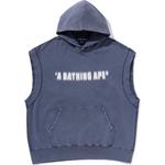 Bape Studded Garment Dye Logo безрукавка худи A BATHING APE, синий - фото 3