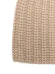 Кашемировая шапка бини в рубчик Liska, бежевый - фото 3