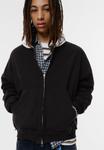 Толстовка PULL&BEAR CONTRAST HOODIE, Black - фото 4