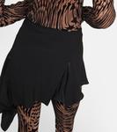 Асимметричная мини-юбка с высокой посадкой Mugler, Black Bimaterial - фото 5