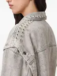 Джинсовая куртка с люверсами AllSaints, серый - фото 4