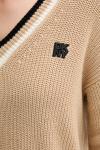 Свитер хлопковый Dkny, бежевый - фото 4