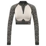 Толстовка Hummel Mila Half Zip Seamless, серый - фото