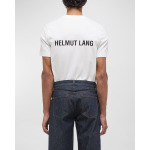 Мужская футболка из плотного хлопка с короткими рукавами и логотипом на спине Helmut Lang, цвет White - фото 4