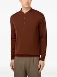 Шерстяная рубашка поло Boggi Milano, коричневый - фото 3