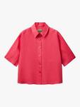 Льняная рубашка Benetton, Mid Red - фото 3