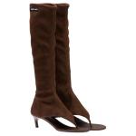 Сапоги-шлепанцы из эластичной замши Miu Miu - фото 3