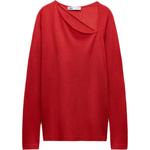 Трикотажная футболка ZARA, красная - фото 4