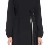 WEEKEND MaxMara Платье с длинными рукавами SS24 черное - фото 7