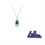 Swarovski Сплав, позолоченное, посеребренное ожерелье unisex silver - фото