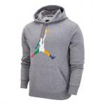 Толстовка Air Jordan Multi-Color Large Logo Printing Gray, мультиколор - фото
