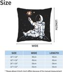 BURLOE Чехлы для подушек плед космонавт White - фото 2