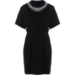 Цепочный принт мини-платье с круглым вырезом Givenchy, черный - фото 3