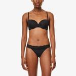 Привлекательные плавки бикини с кружевным поясом и эластичной тканью Calvin Klein, черный - фото 2