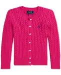 Детская кардиган Mini-Cable Cotton для девочек 2T-6X Polo Ralph Lauren, синий - фото