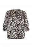Блуза Kaffe Curve Blouse, Brown Leopard/Brown - фото 5