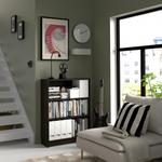 Книжный шкаф IKEA, 80x28x106 см, цвет dark brown oak effect - фото 2