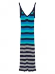 Длинное платье в полоску Sonia Rykiel, синий - фото