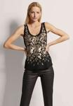 Топ MIT PAILLETTEN MADELEINE, черный - фото