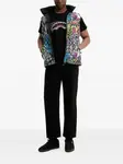 Стеганый жилет с принтом граффити Sprayground, черный - фото 2