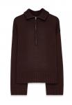 Джемпер NA-KD HIGH NECK ZIPPED, Brown - фото 4