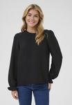 Блуза Kaffe KANITA ROUND NECK SOLID, Black Deep Cc/Black - фото