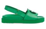 Сандалии interlocking g leather sandals 'green' Gucci, зеленый - фото 2