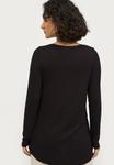 Топ Ellos Collection Long sleeved top, Tiefschwarz/Black - фото 3