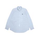 Рубашка с нашивкой логотипа A Bathing APE и полосками Aape, синий - фото