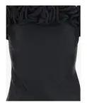 Эластичный трикотажный топ с оборками Coperni, черный - фото 3