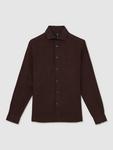 Рубашка Ruban Linen Regular Fit Reiss, Dark Brown - фото 3