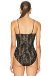 Боди с косточками Mio Norma Kamali, Black Stretch Lace & Nude - фото 4