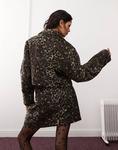 Мини-юбка с леопардовым принтом Reclaimed Vintage, мультиколор - фото 4