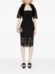 Юбка-карандаш мини с кружевом Gemy Maalouf, черный - фото 2
