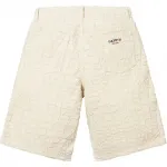 Потертые крокодиловые джинсовые шорты baggy Supreme, белый - фото