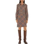 Платье в клетку Burberry, коричневый - фото 4