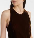 Бархатное платье макси Valencia Asceno, Brunette - фото 4