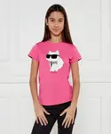 Футболка Regular fit Karl Lagerfeld Kids, розовый - фото